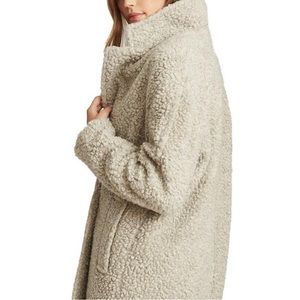 Reiss Boucle Grey Coat, size 4